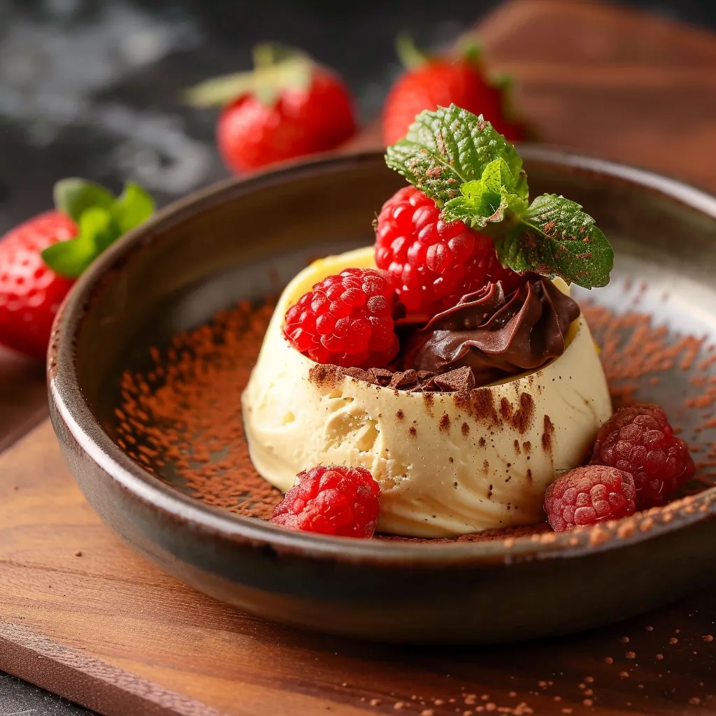 Um prato com raspas e chocolate.