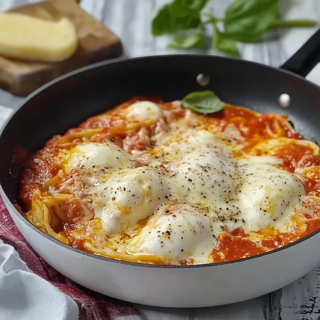 Foto de uma deliciosa forneça com macarrão, cogumelos e queijo.