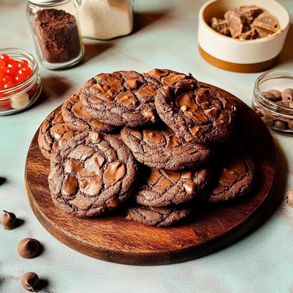 Pães de chocolate com manteiga e nozes.