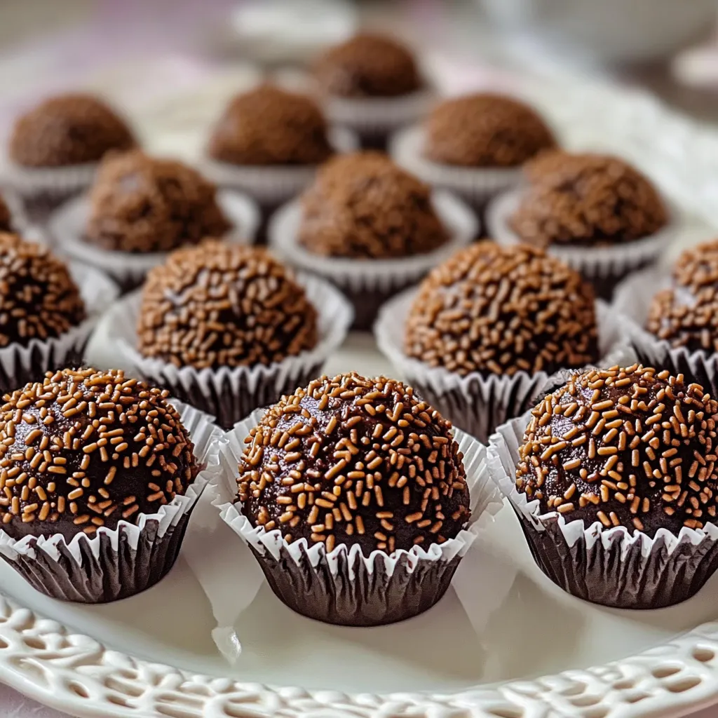 Um plano com bolinhas de chocolate em um plano.