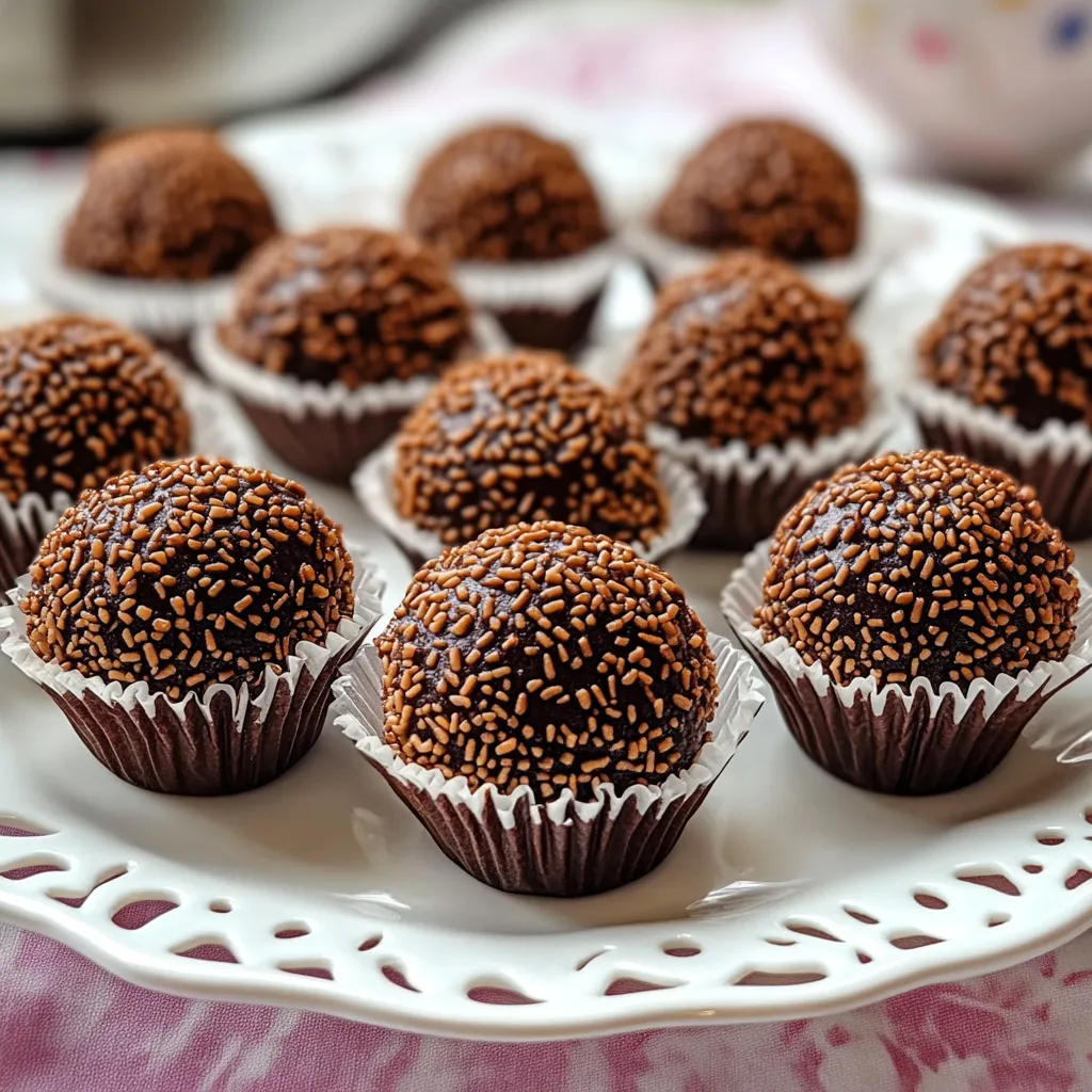 Um plato com 12 bolos de chocolate em um plato de cerâmica.
