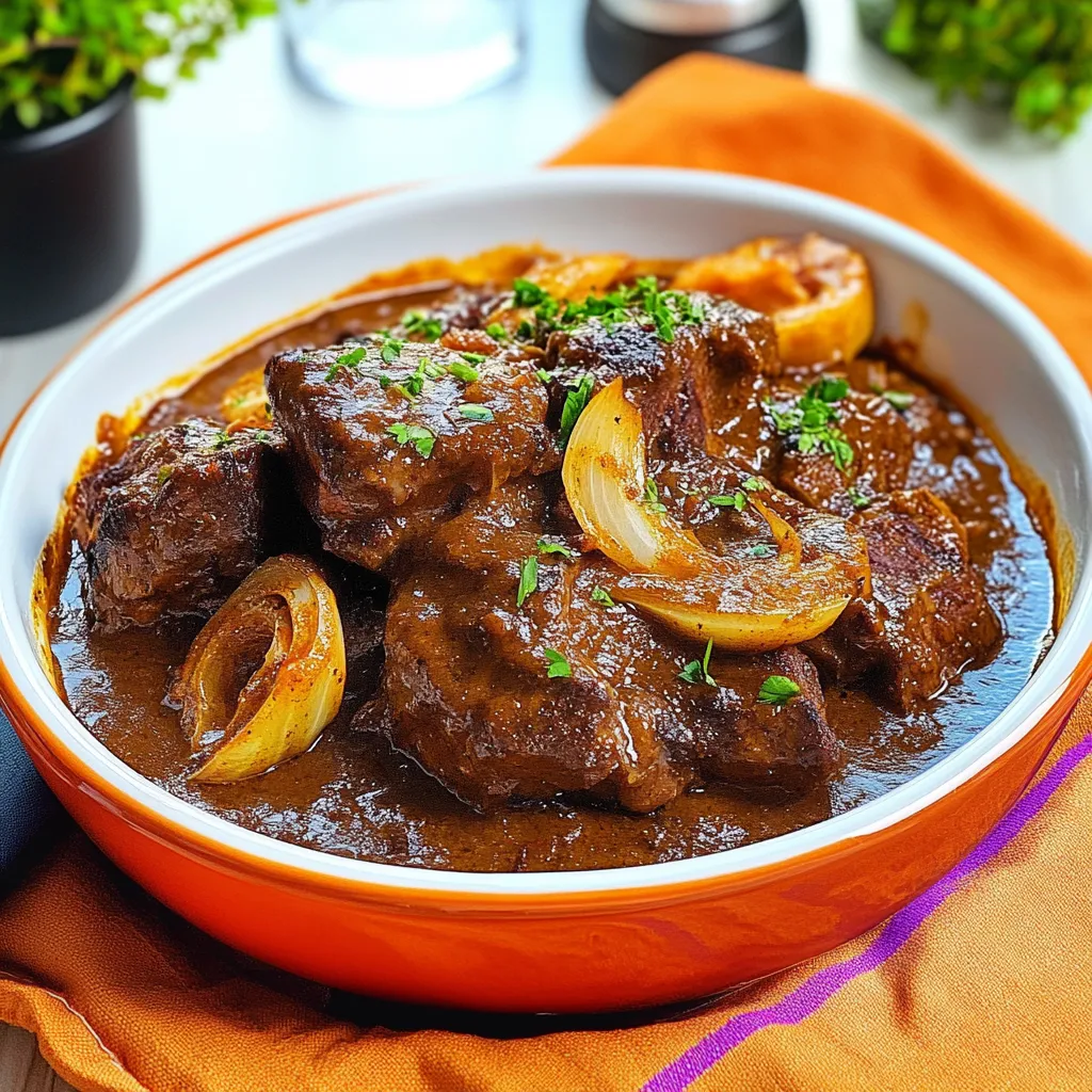 Um prato cheio de carne assada e alho.