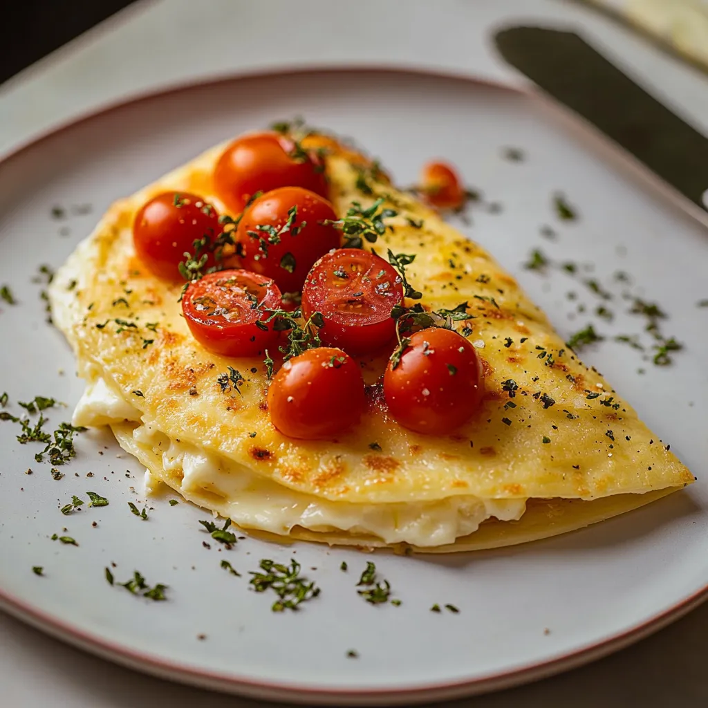 Ovo com tomate e ervas.