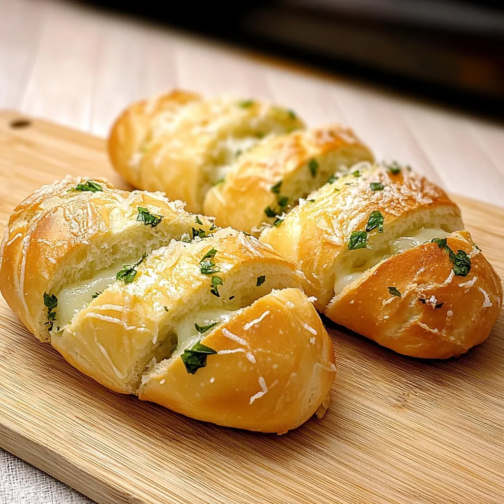 Quatro pães de pizza com queijo e ervas.