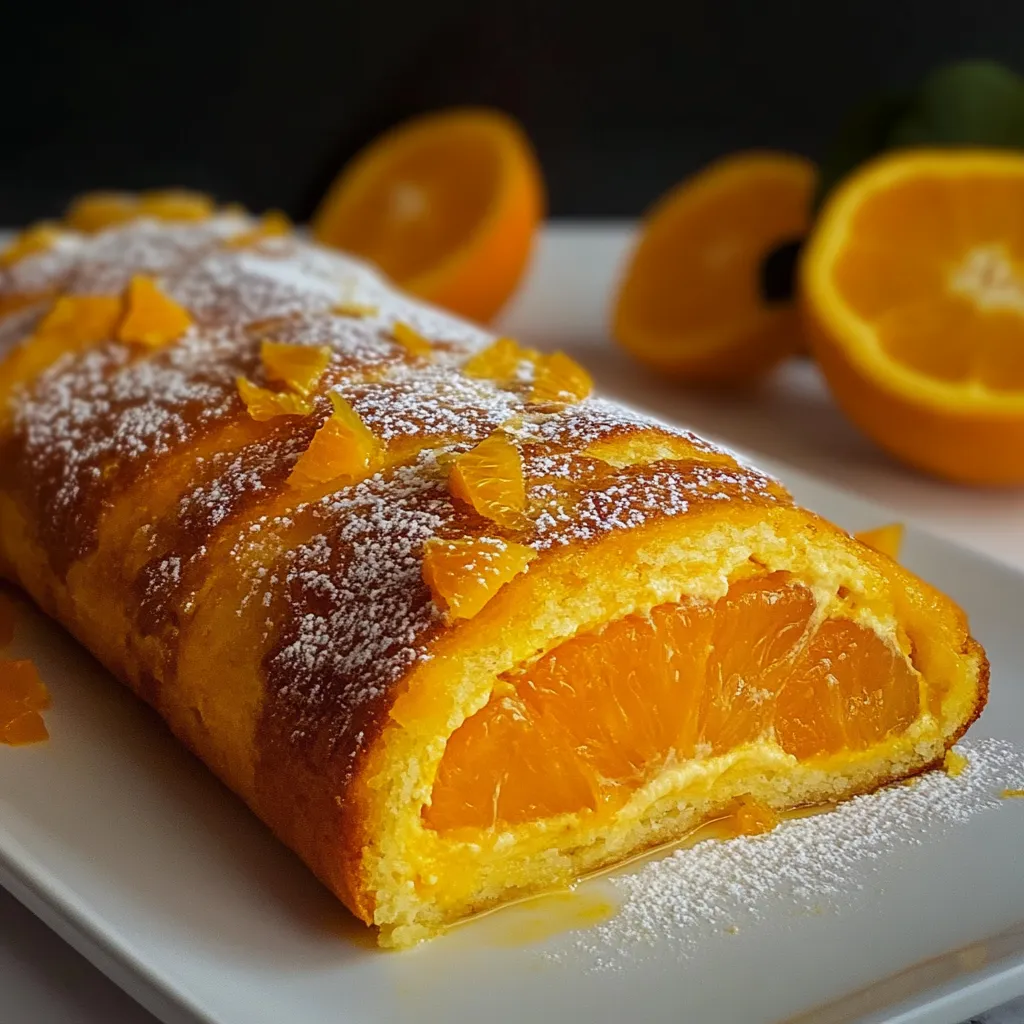 Pão de laranja com granulado de chocolate.