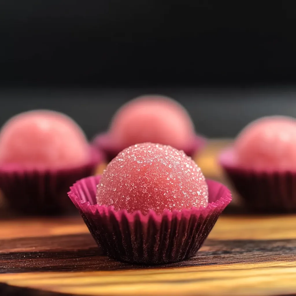 Pudim em cupcake com granulado roxo.