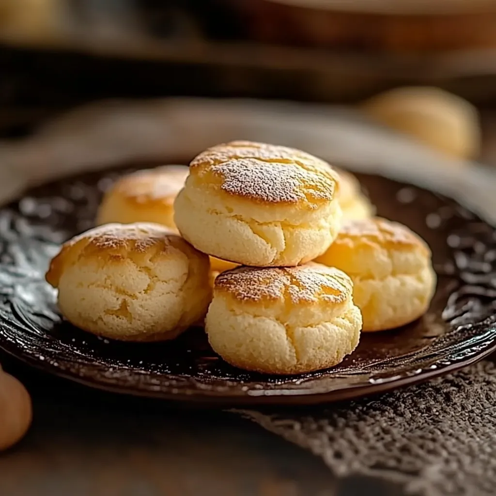 Pães de queijo com granulado de chocolate.