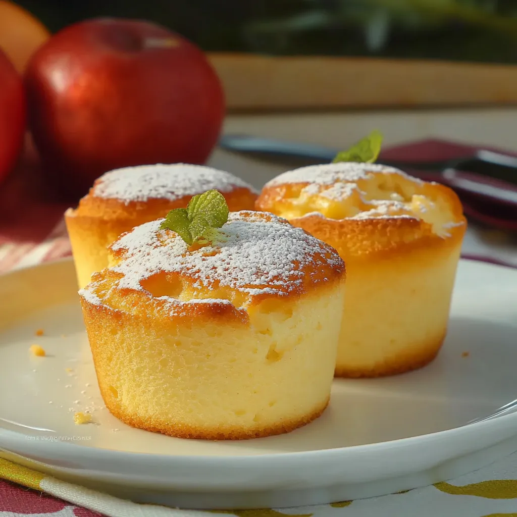 Dois pastéis com frutas no topo, cobertos de granulado de chocolate.