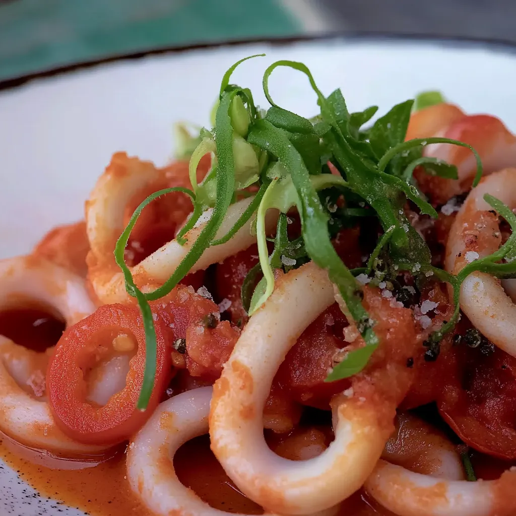 Carne com cebola e tomate em um prato.