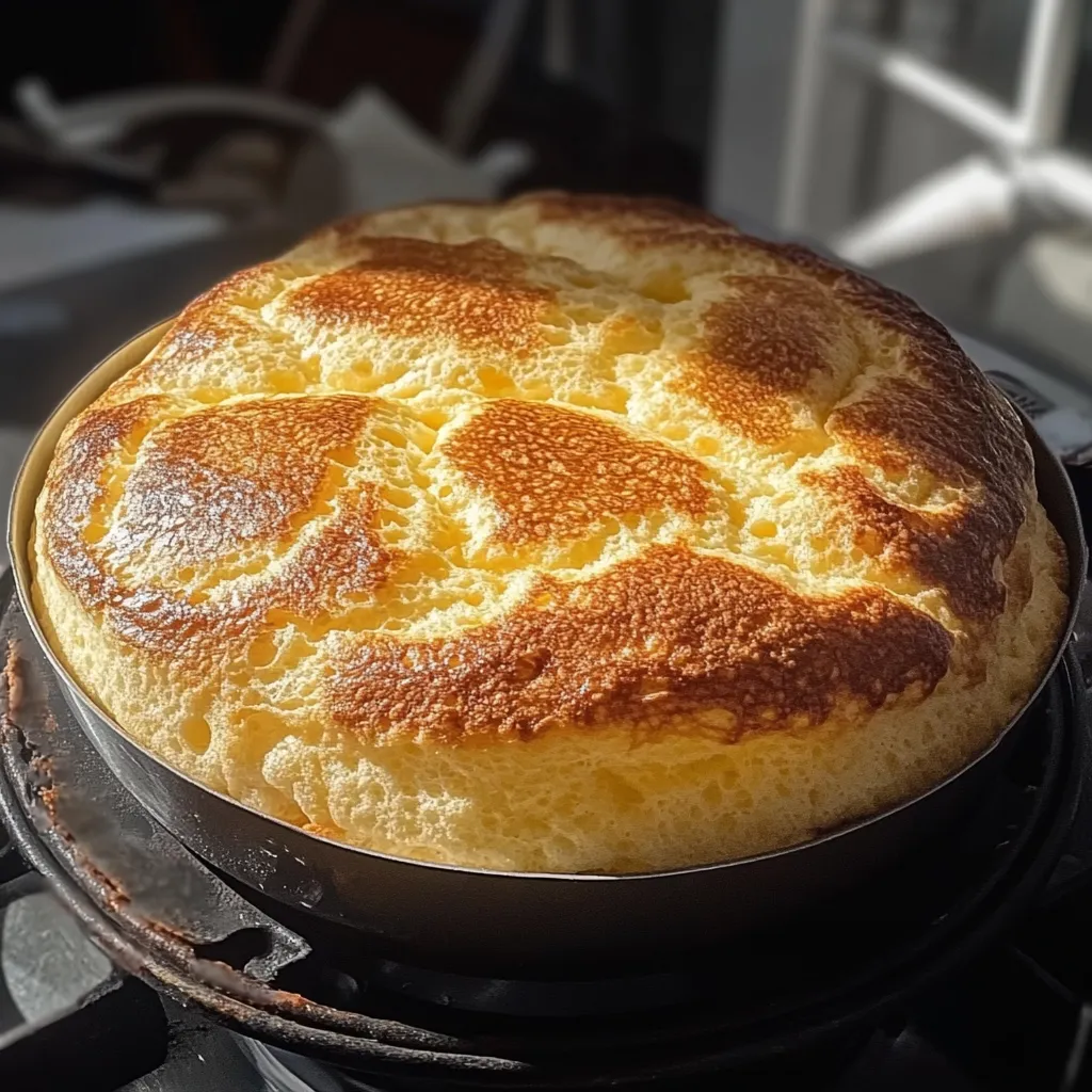 Um bolso de panqueca com manteiga e café.