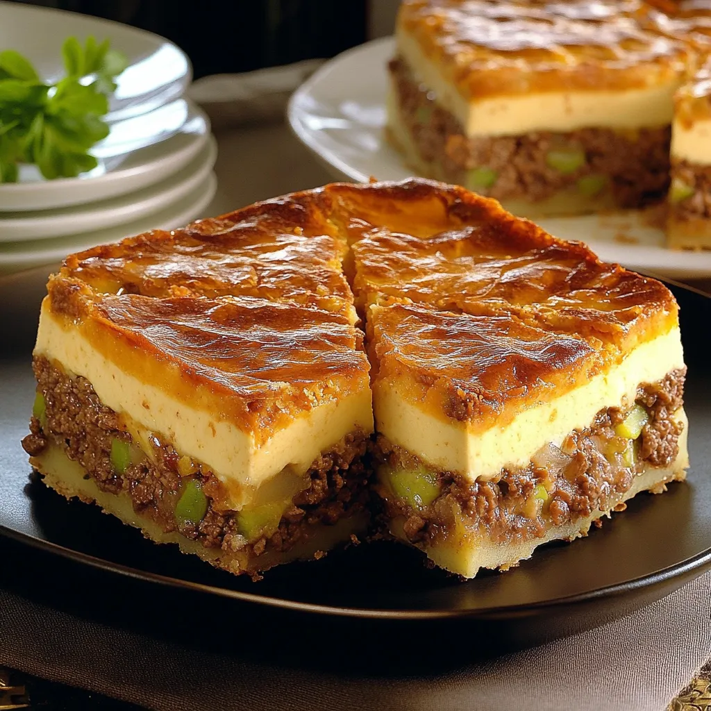 Pizza com queijo e carne.