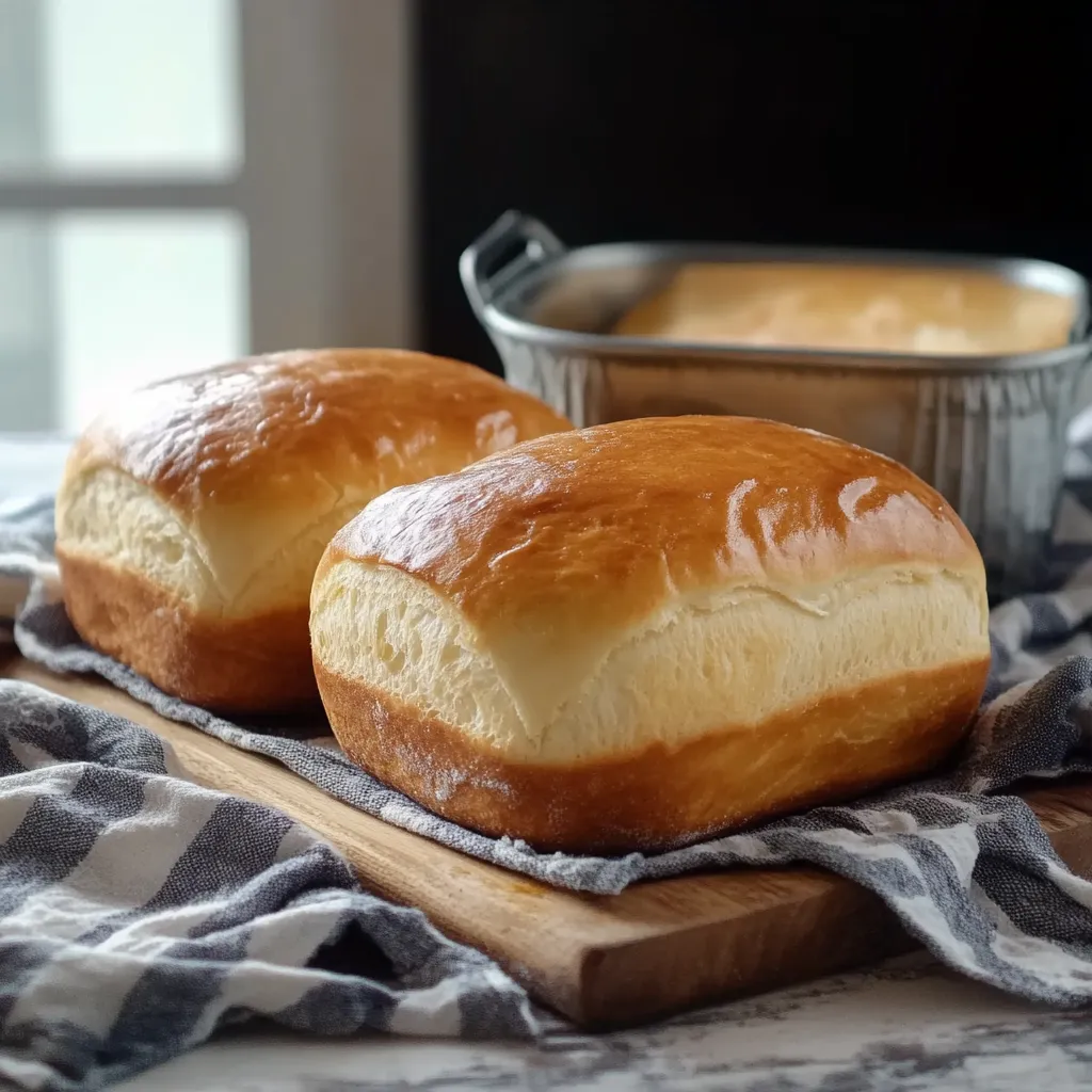 Dois pães de pão de almôndegas em um prato.