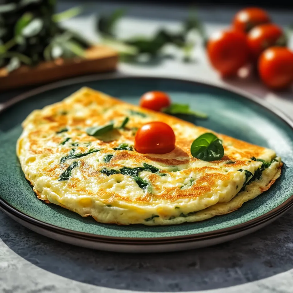 Ovo com tomate e espinaca.