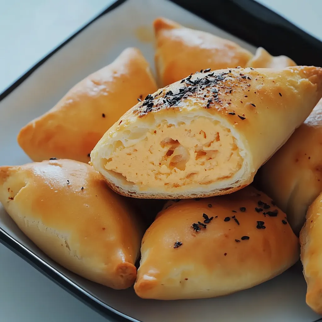 Pães com recheio de manteiga e pimenta.