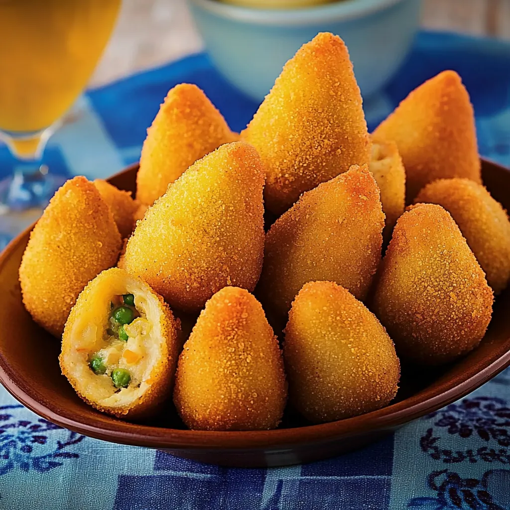 Um prato cheio de bolinhas de massa frita.