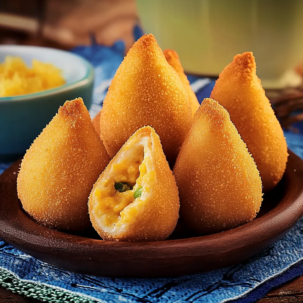Pão de queijo com carne e cebola.