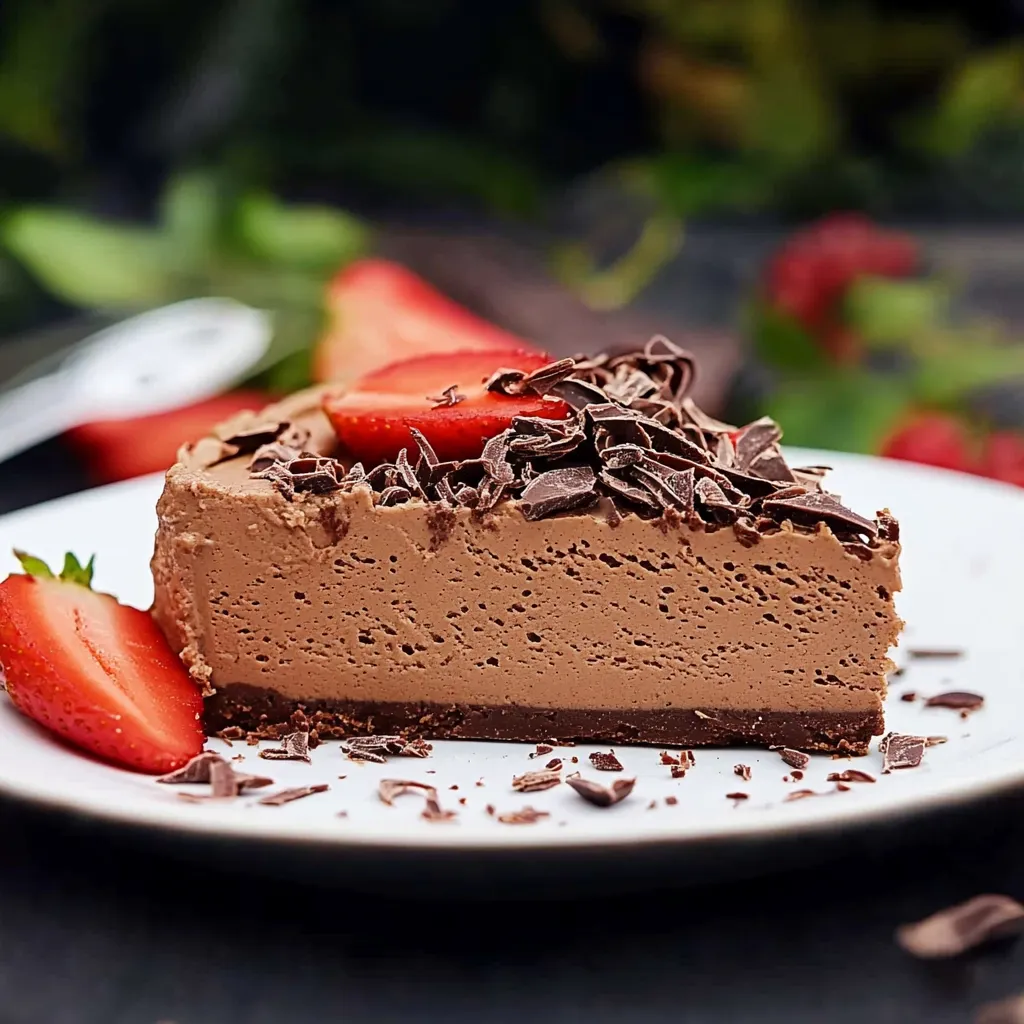 Um pedaço de chocolate com chocolate e frutas.