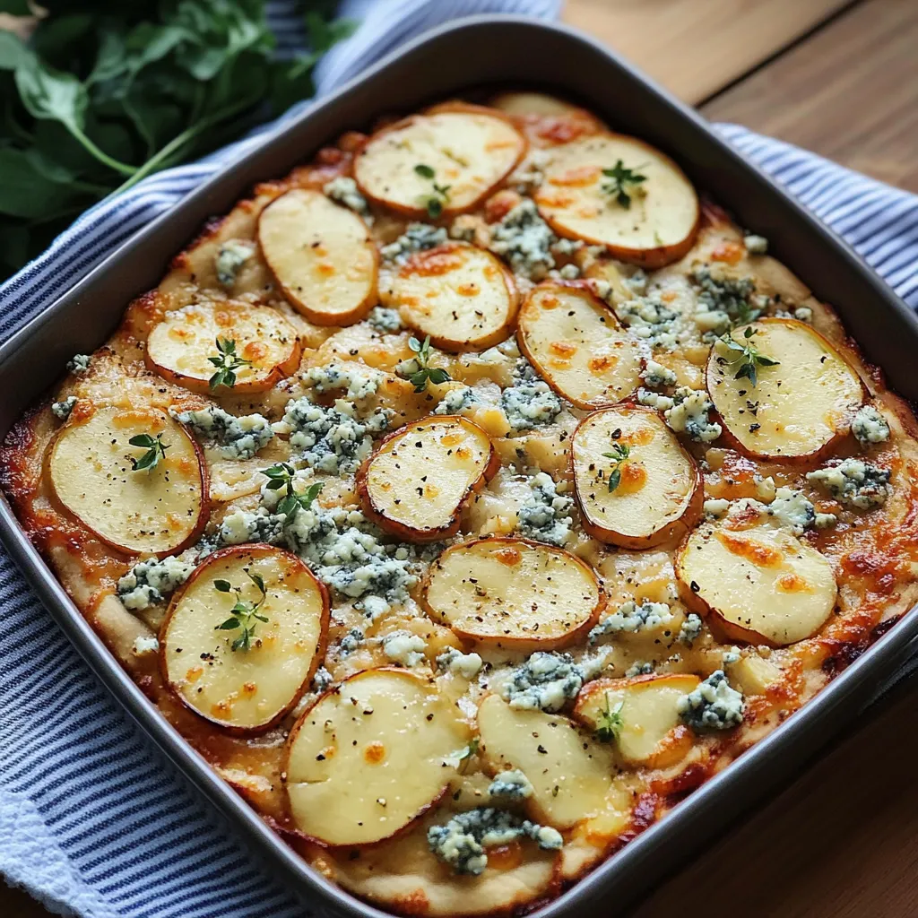 Cozido com cebola, alho e queijo, com uma base de pizza.