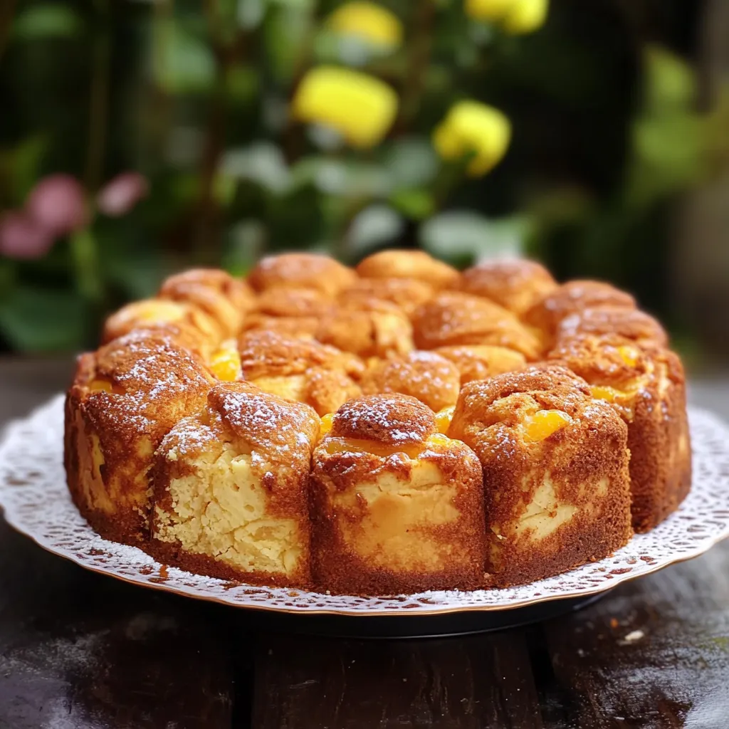 Cake com frutas no topo.