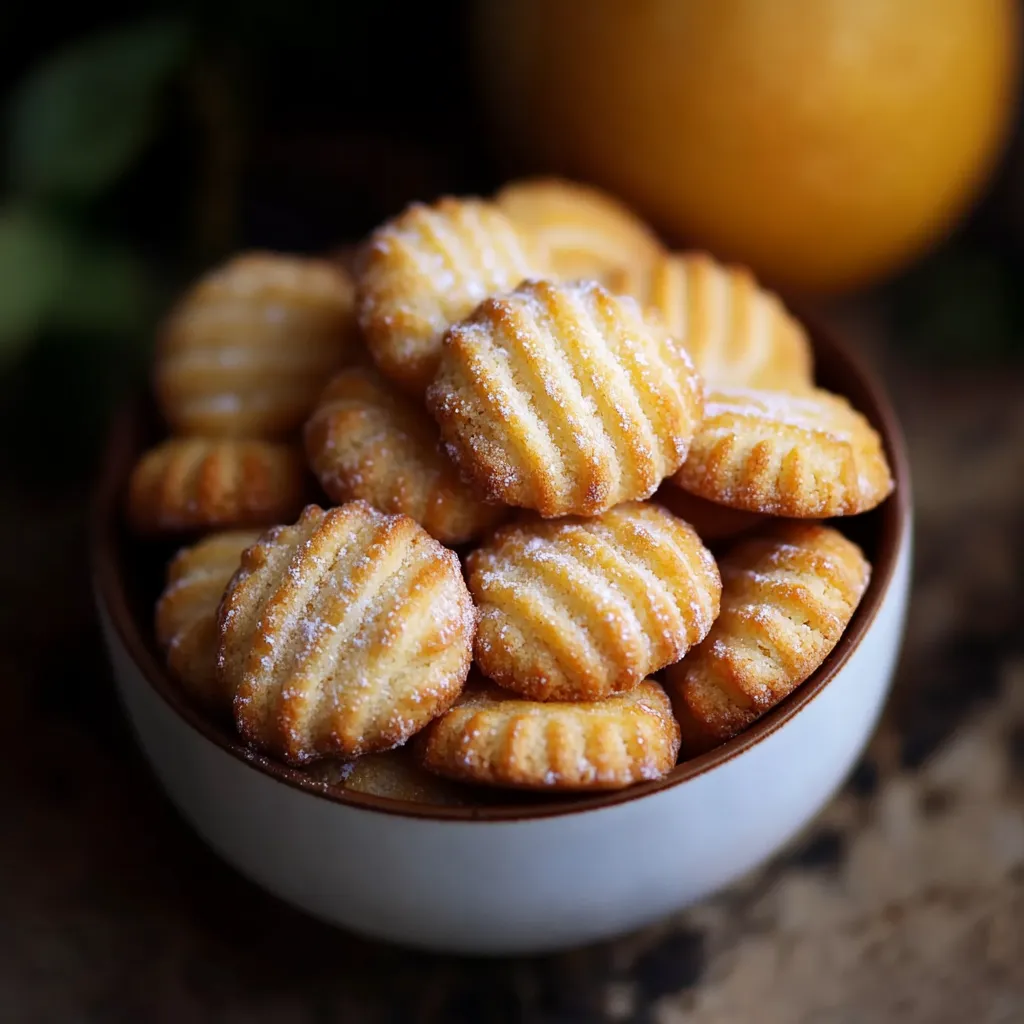 Um prato cheio de biscoitos de café.