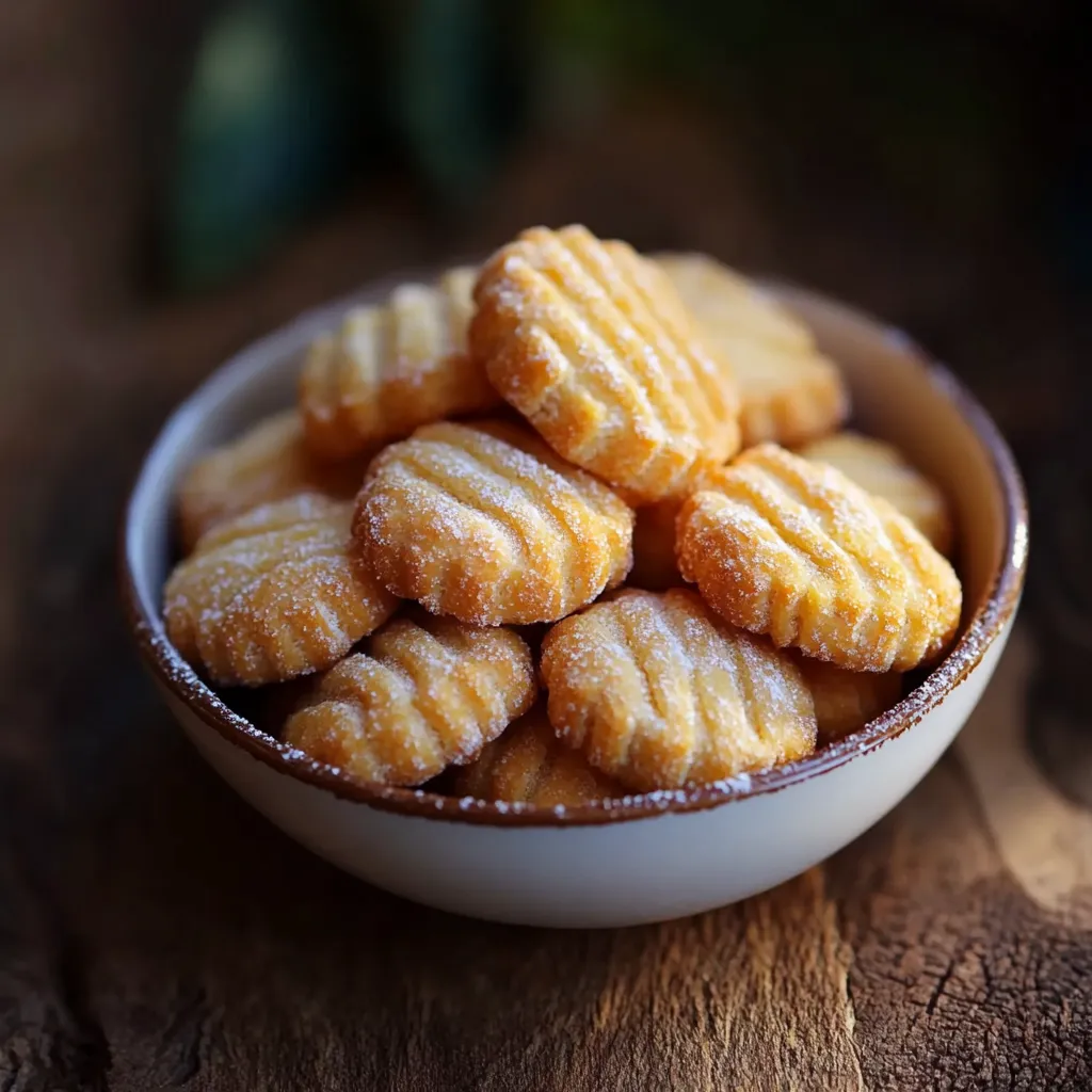 Um prato cheio de biscoitos.