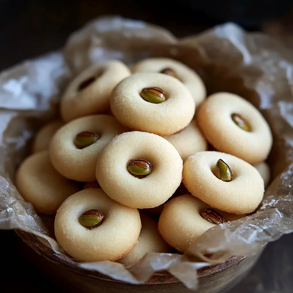 Um bolso cheio de biscoitos com nozes.