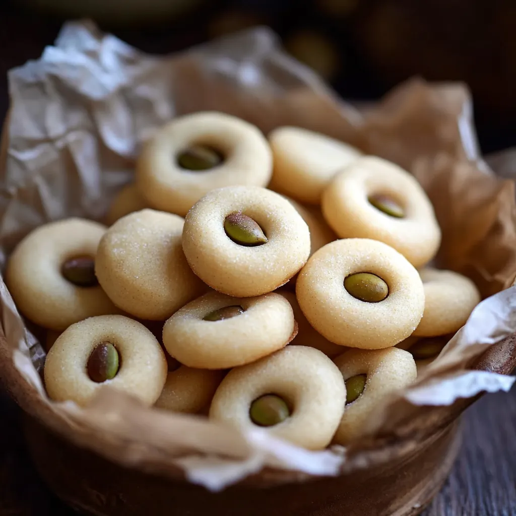 Um saco cheio de biscoitos com nozes.