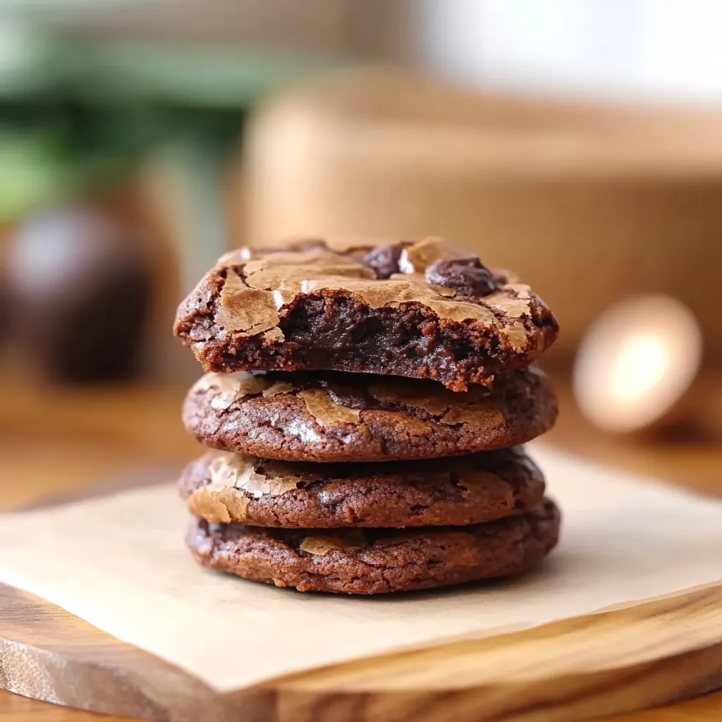 Dois pedaços de biscoitos de chocolate.
