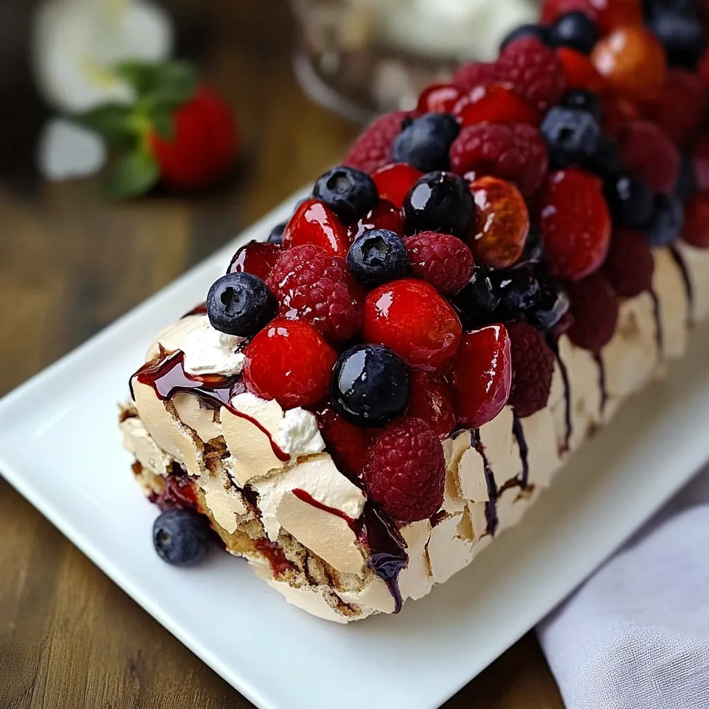 Cake com frutas vermelhas e azuis.