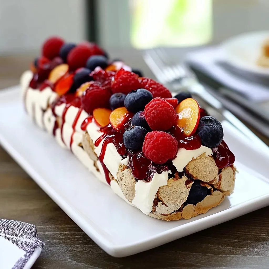 Cake com frutas vermelhas e azuis.