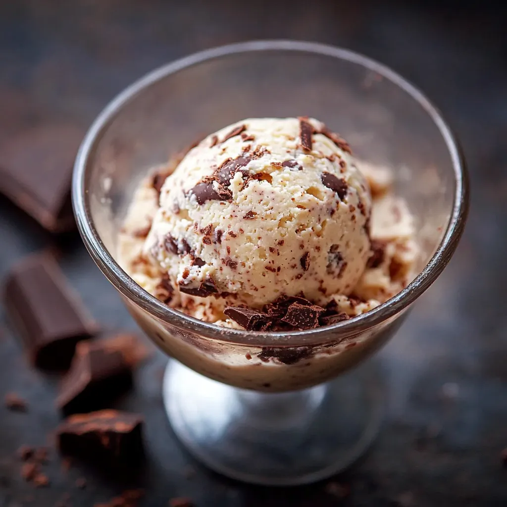 Glass com chocolate e gelado.