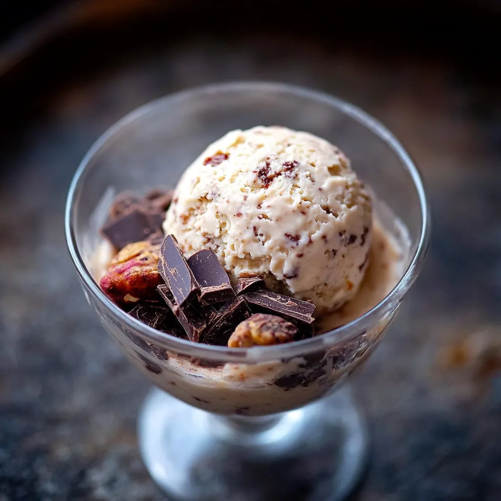 Glass com chocolate e sorvete.