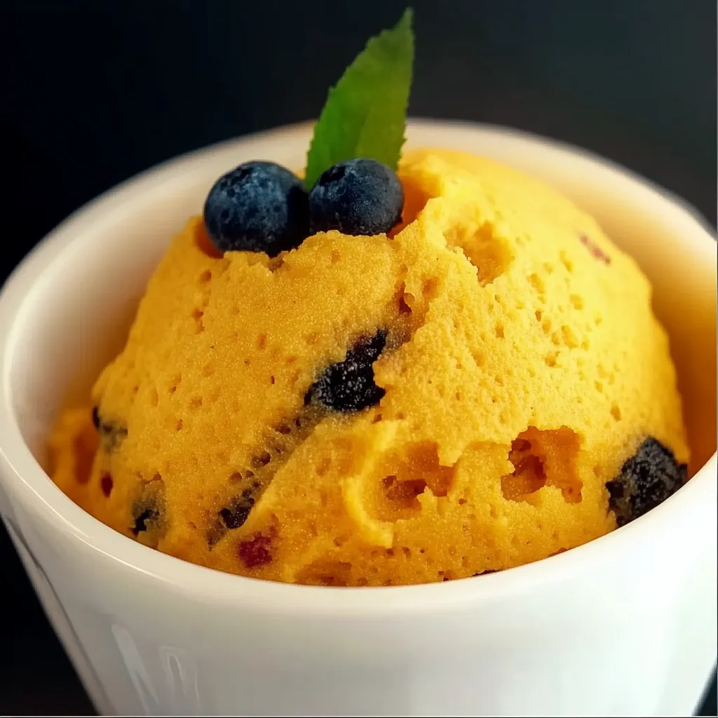 Um copo de sorvete com frutas vermelhas e azuis.