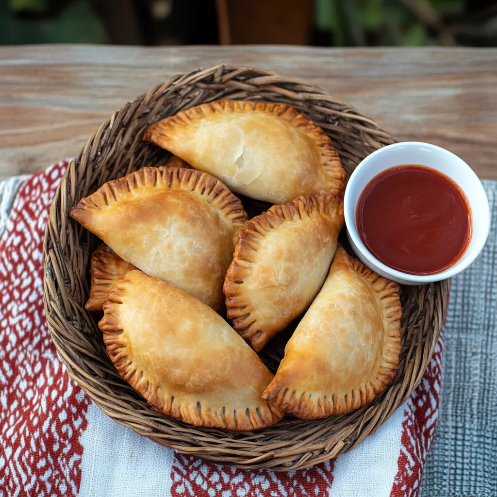 Um prato com pastelaria em um pote de barro.