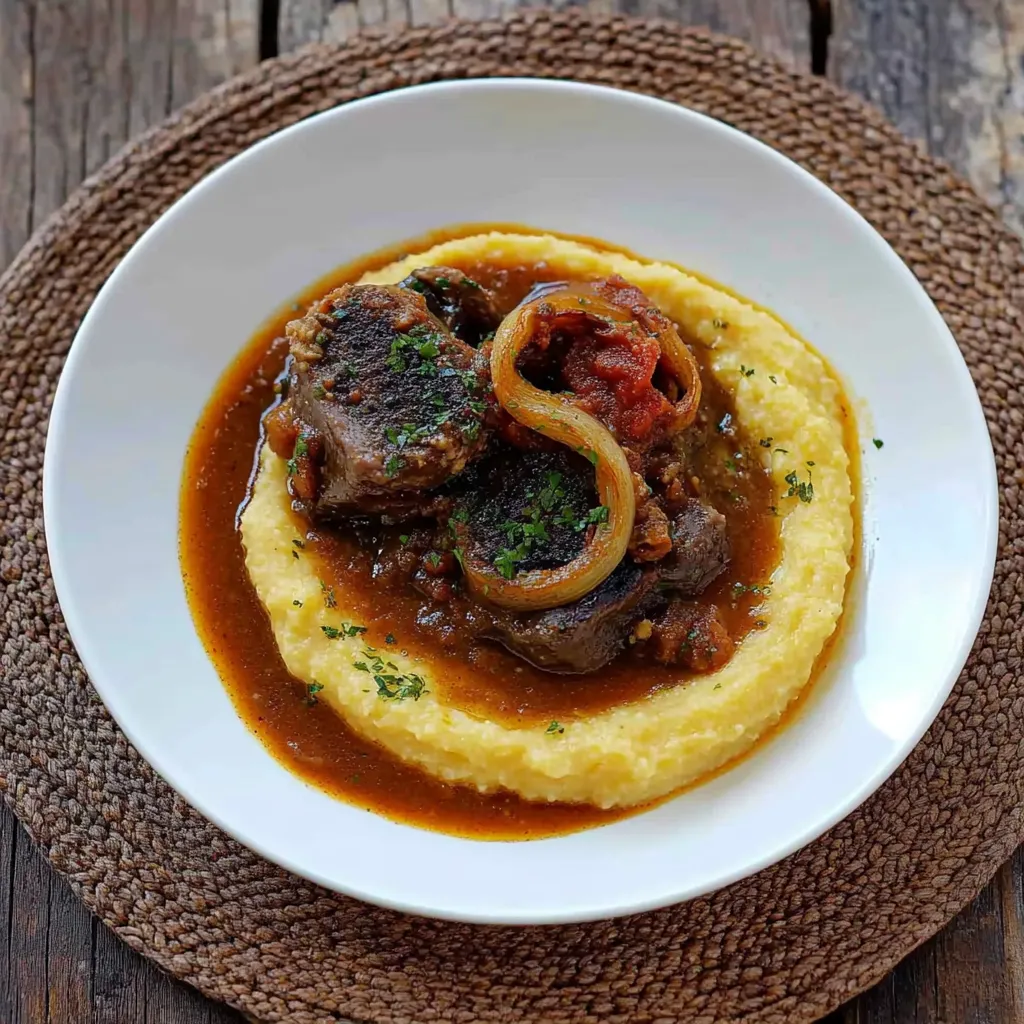 Almoço com carne e batata.