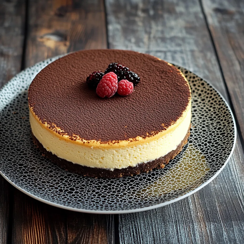 Um pedaço de cheesecake com raspas de frutas.