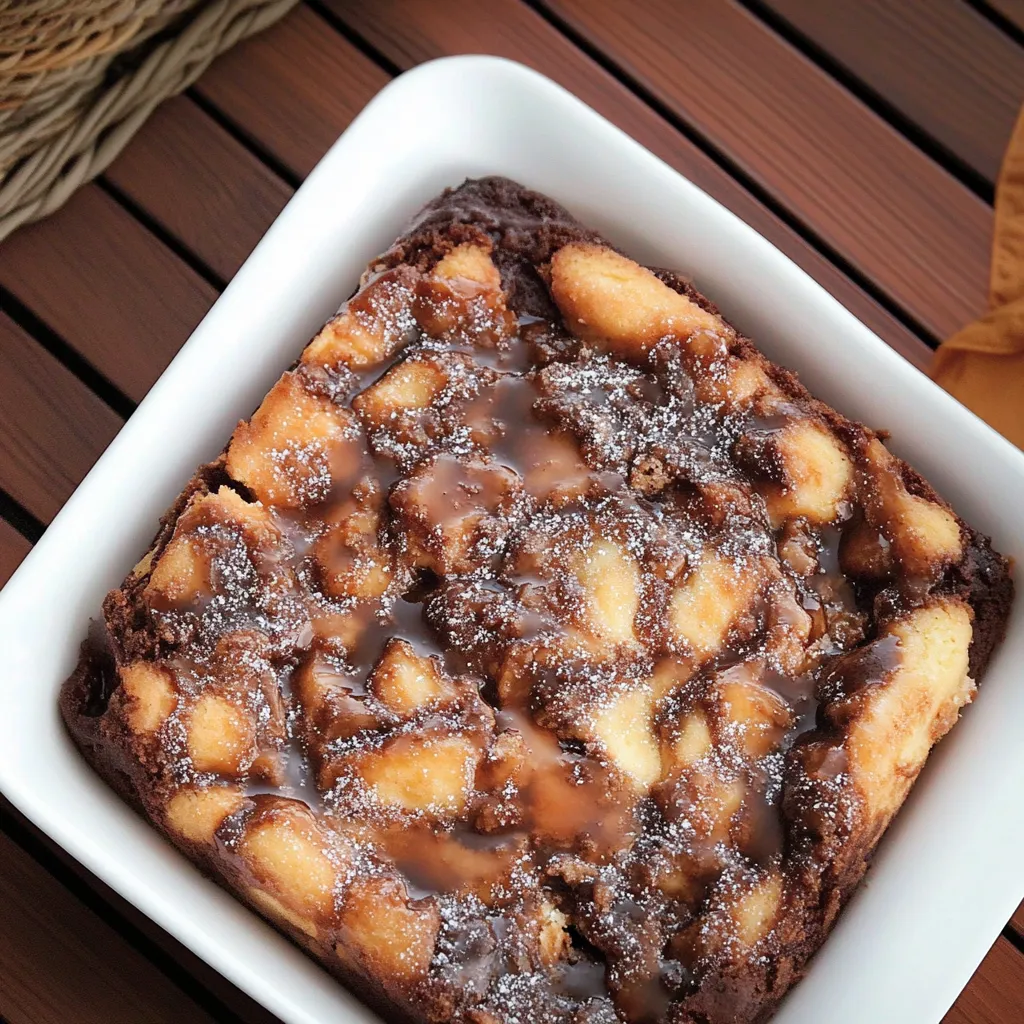 Bolo de café com granulado de chocolate.