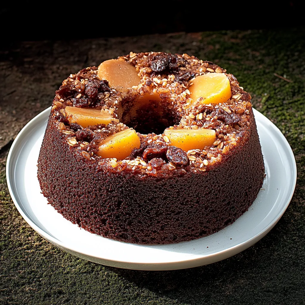 Um cake com frutas no centro.