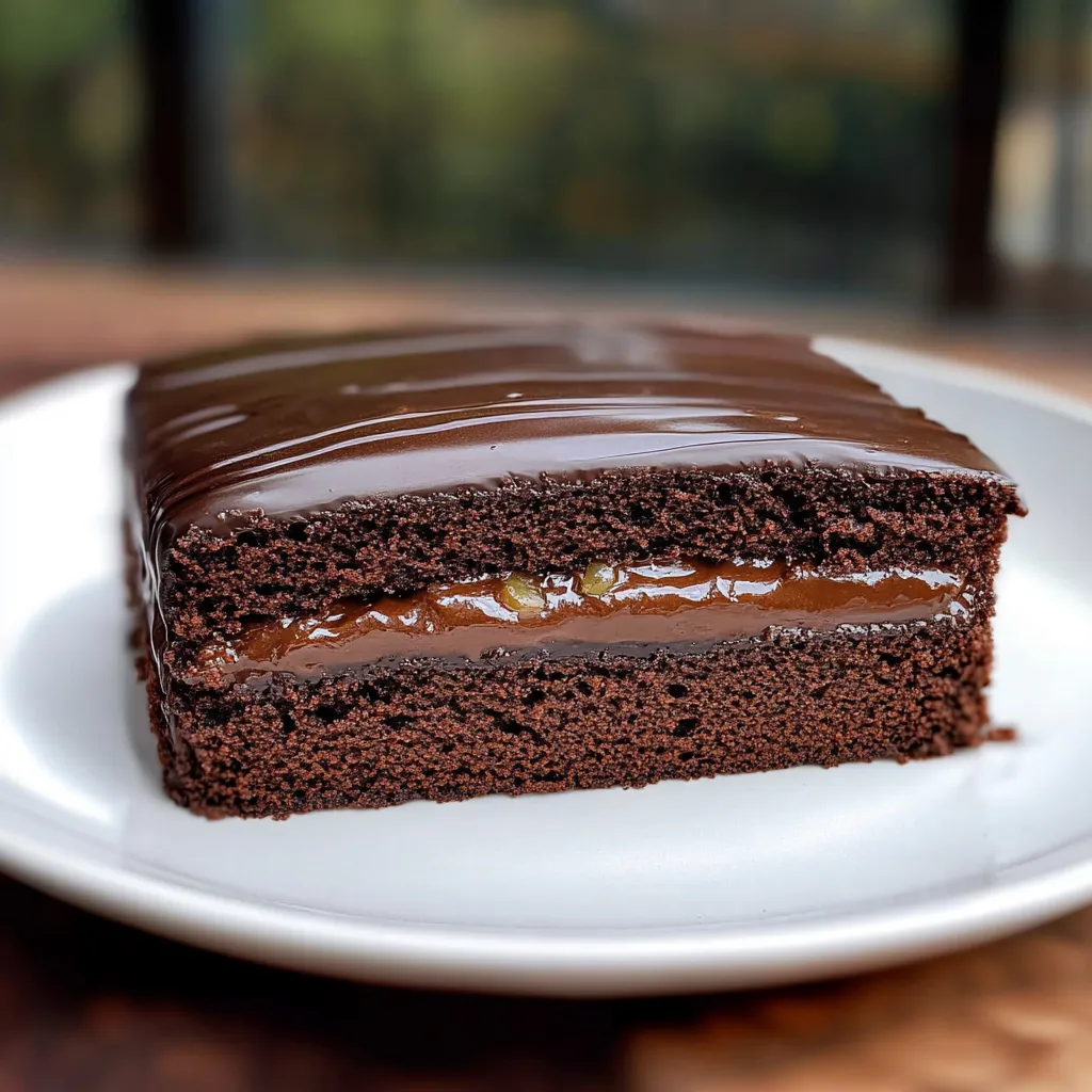 Um pedaço de chocolate com manteiga e nozes.