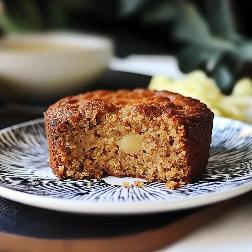 Um pedaço de cake com manteiga e frutas.