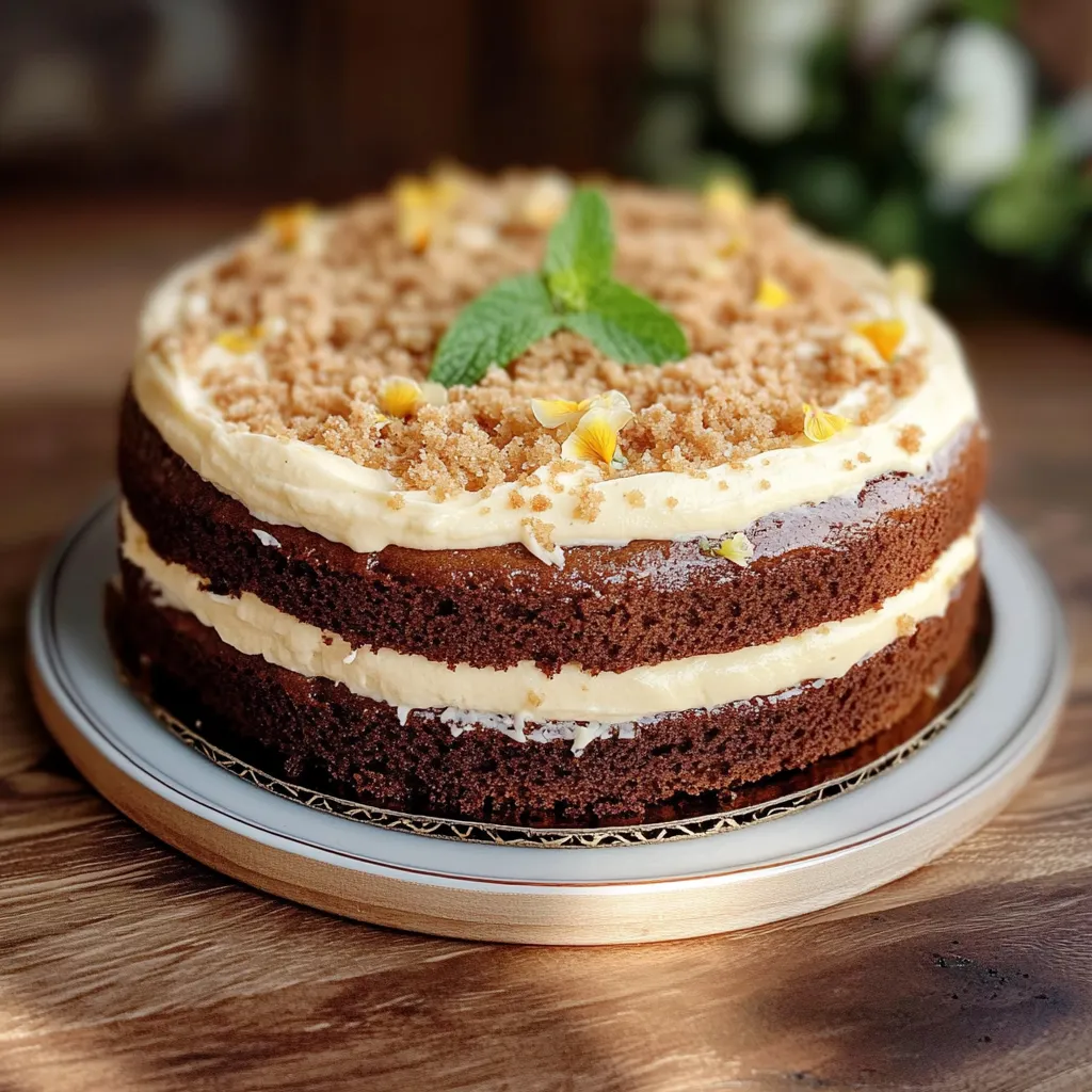 Um cake com frutas e creme.