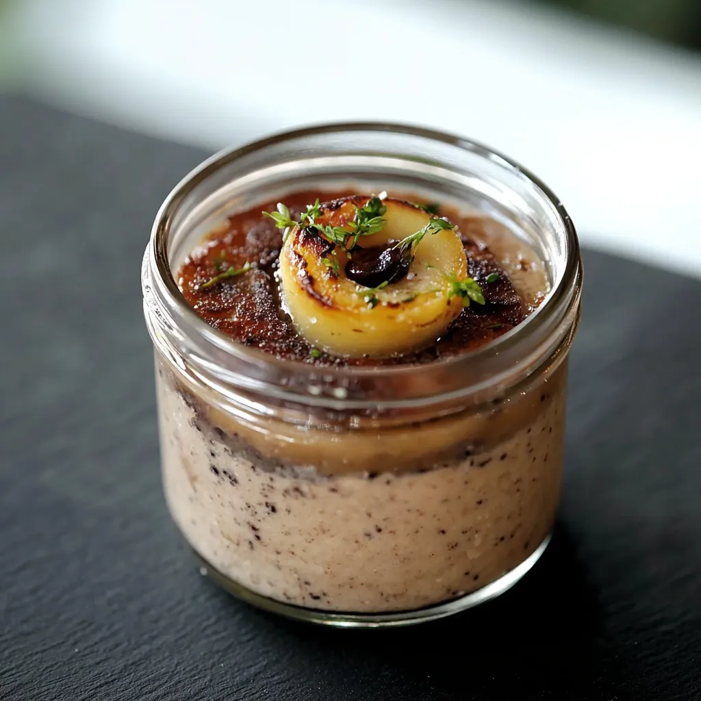 Um copo de creme de frutas com uma pitada de sal.