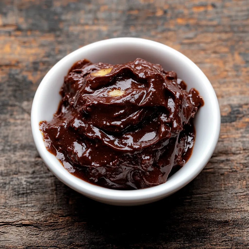 Um copo de chocolate com manteiga.
