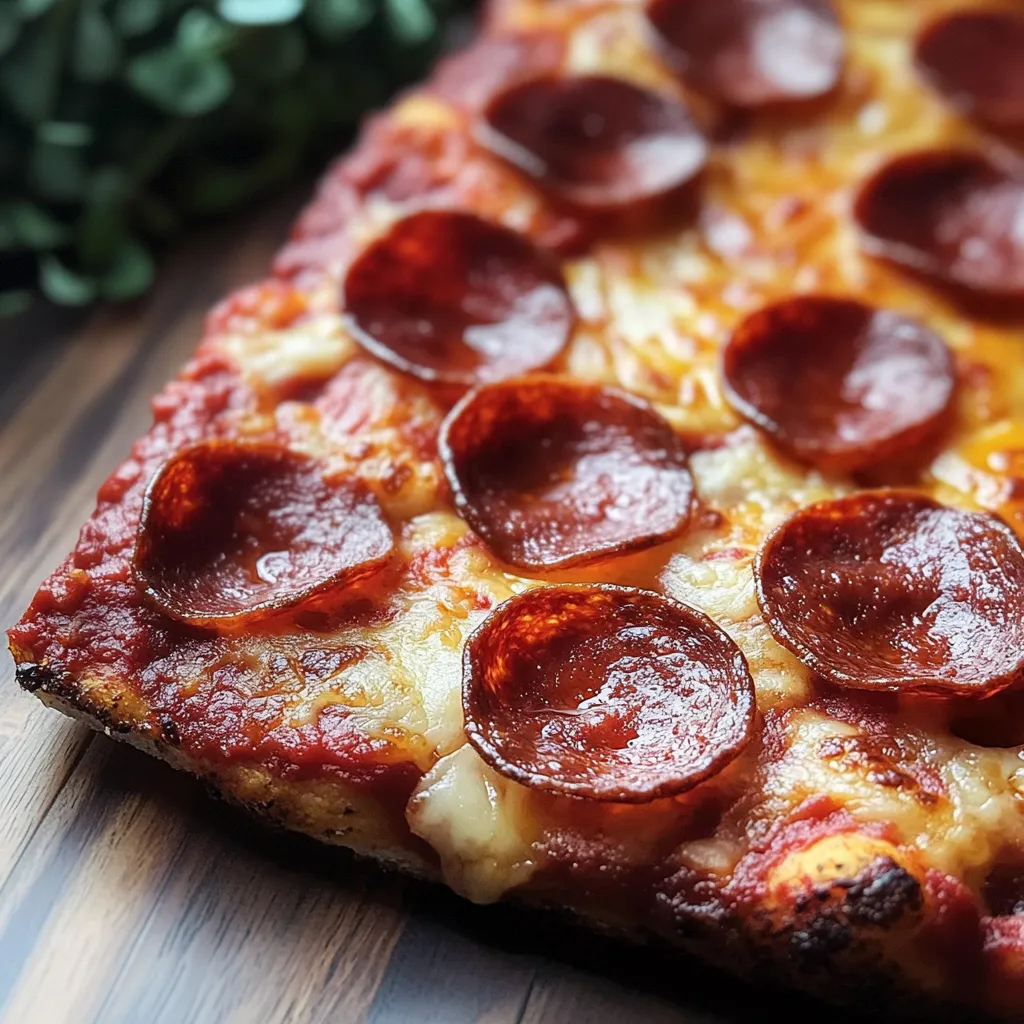 Pizza com pepperoni e cebola.