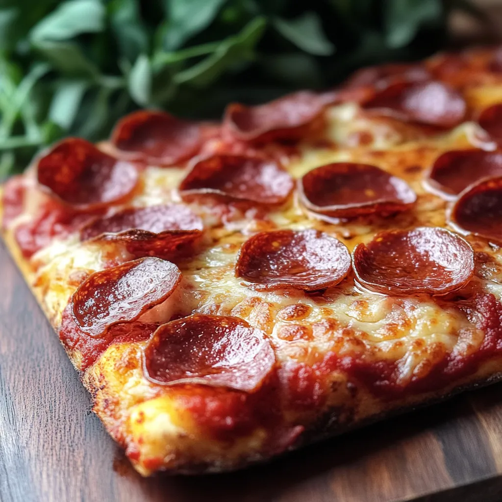 Pizza com pepperoni e queijo.