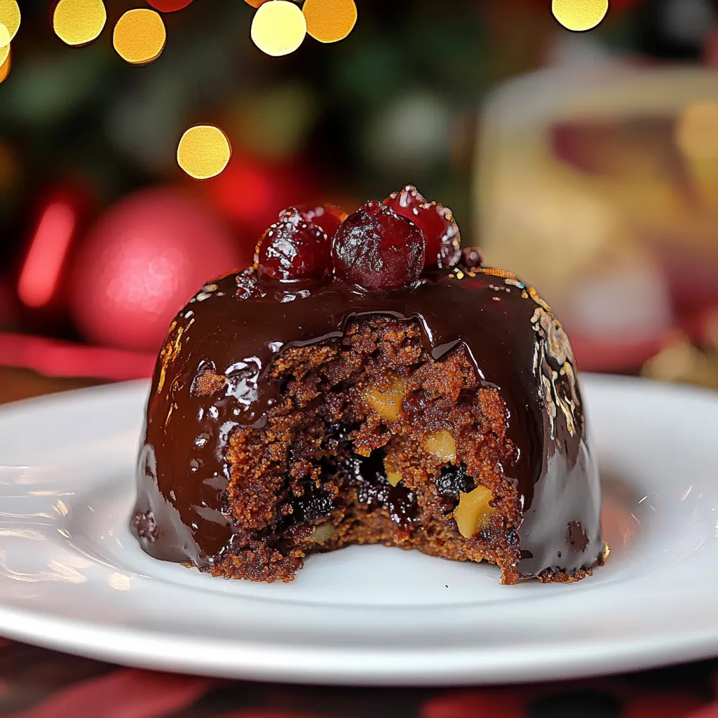 Chocolate cake com frutas vermelhas.