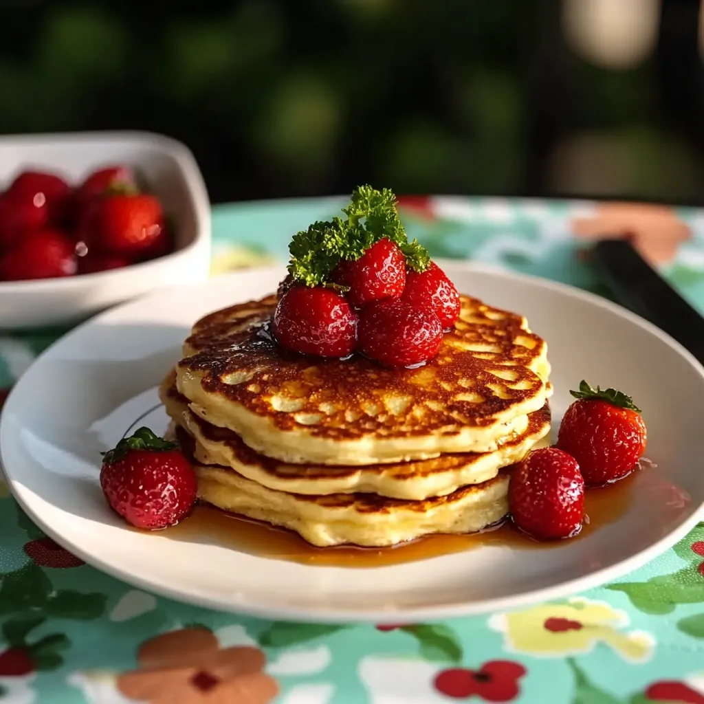 Pancakes com frutas.