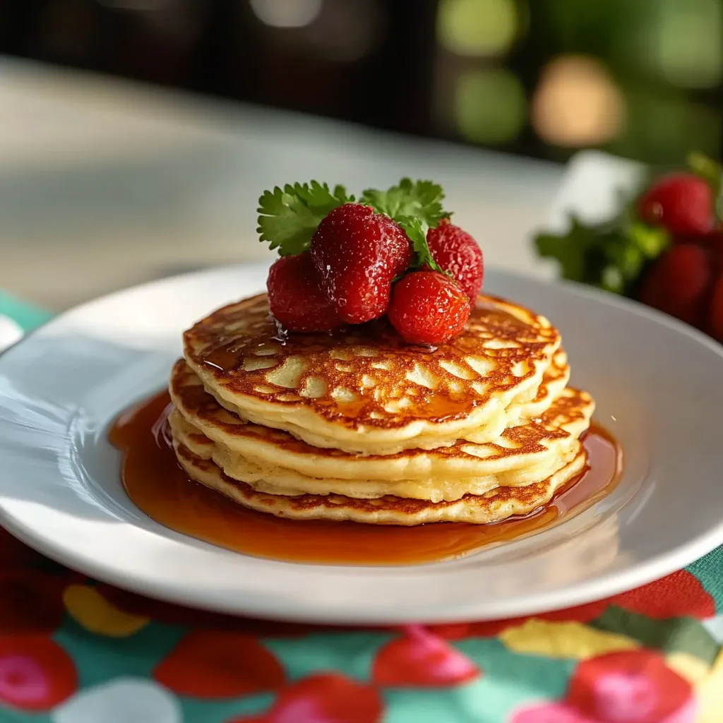Pancakes com frutas.