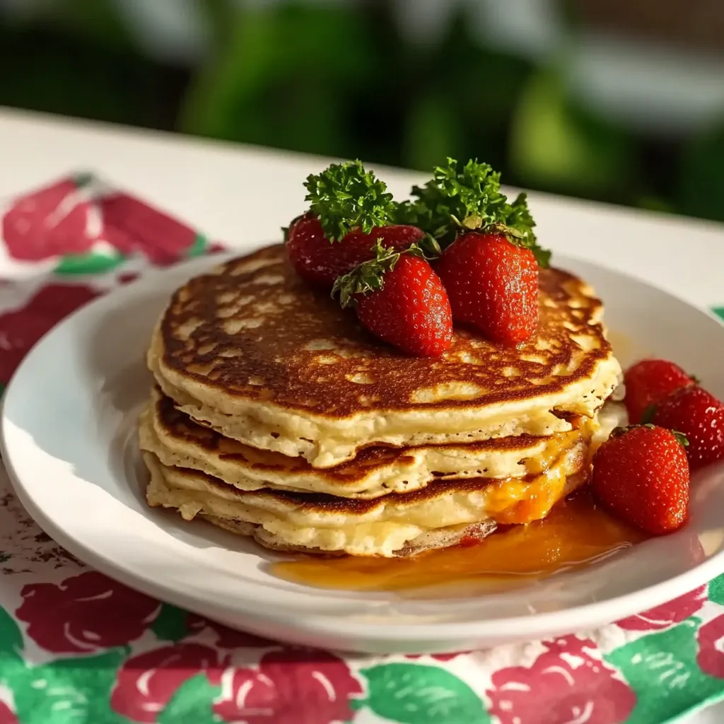 Pancakes com frutas.