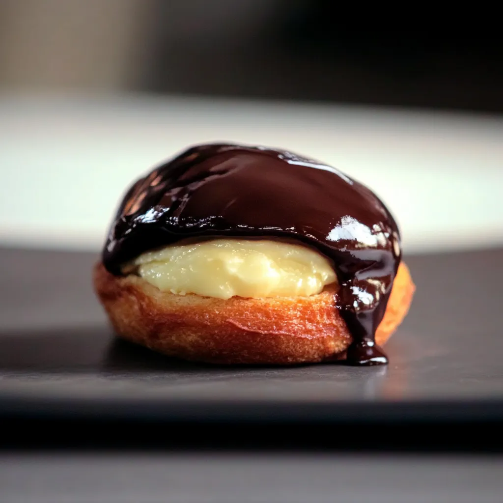Um bolinho de chocolate com manteiga.